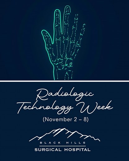 21 reactions · 6 comments | This week, we’re radiating appreciation for our incredible radiologic technologists, who help us see what’s really going on beneath the surface! From broken bones to hidden health concerns, their skills keep our patients on the right wavelength. 領⚡ Happy Radiologic Technology Week to the team that truly makes the invisible visible! | Black Hills Surgical Hospital | Facebook