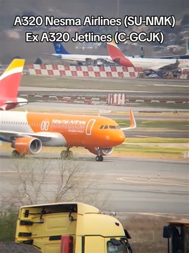 A320 Nesma Airlines (SU-NMK) Ex A320 Jetlines (C-GCJK) #nesma #jetlines #a320 #livery