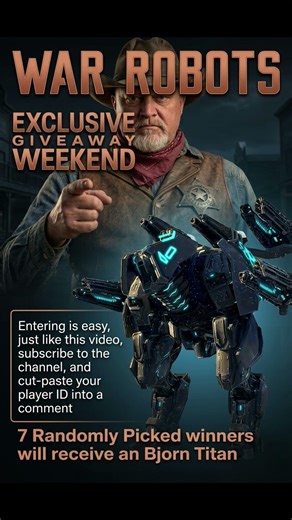 #WRWINBJORN - WAR ROBOTS GIVEAWAY WEEKEND