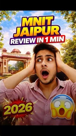 MNIT Jaipur Honest Review in 60 Seconds 🔥 | NIT Jaipur | Honest Reviews #shorts #jeemains #college