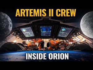 Artemis II crew inside Orion