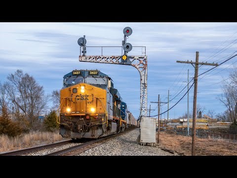 Before the Signals Fall - CSX Trains on the Plymouth Subdivision by classic Searchlight Signals!