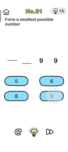 Brain Out Chapter 81 Form a smallest possible number Can you pass it #brainoutcanyoupassit #gaming