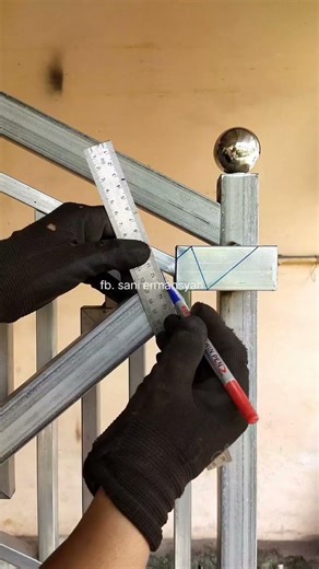 How to cut stair railing angles and welding #Ideal #DIY #tips #welder #skills#art.