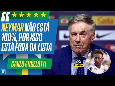 Ancelotti is direct about Neymar's absence, explains the surprises, and answers questions about h...