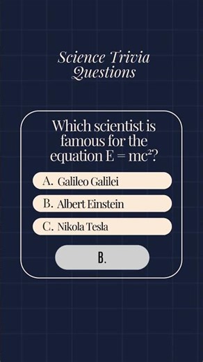 Science Trivia Challenge – Multiple Choice Edition! 🔬🧠