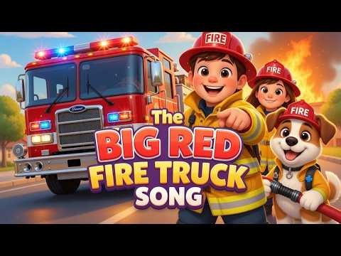 The Big Red Fire Truck Song 🚒 Nursery Rhymes & Kids Songs