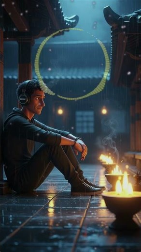 Temple Rain 🪔 | Calm Loop | Indian Meditation Flute Music #music #meditationmusic #peacefulwaves