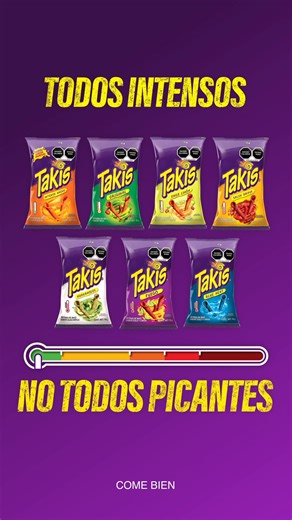 De los nuevos Takis® Intense Nacho que no pican nada a los icónicos Takis® Fuego que pican extremo. 🧀 Todos intensos, no todos picantes 🔥. | Takis
