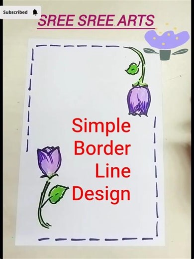 Simple border line designs/ Project work designs/A4 sheet #shorts #ytshorts #viral