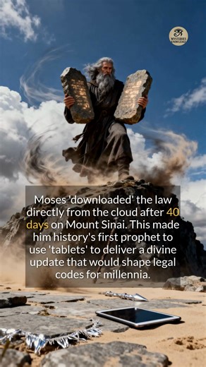 5.3K views · 50 reactions | Moses downloaded divine laws onto stone tablets, becoming the original tablet user. #ancienthistory #historyfacts #moses | Mysteries Knowledge | Facebook