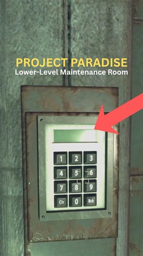 Project Paradise: Maintenance Room Code UNLOCKED 🔓🗝️ #shorts #fallout76