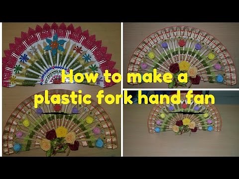 Awesome wall décor/ How to make a plastic fork hand fan