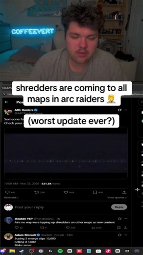 Worst update they have ever released ong (Twitch - CoffeeVert) #fyp #coffeevert #arcraiders #arcraidersgame #arcraidersgameplay
