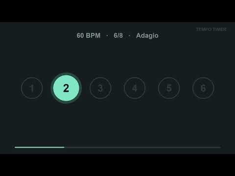 60 BPM Metronome 6/8 Compound | Compuesto - 30 Min
