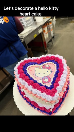 Hello Kitty Heart Cake Decorating Tutorial
