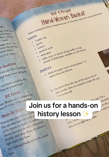Learning about Cherokee culture with a hands-on basket weaving activity 🧺 A beautiful way to explore history, traditions, and craftsmanship together.