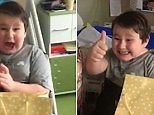 Autistic boy has adorable reaction to gifts he's been sent