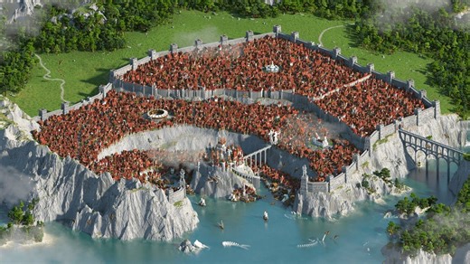 【Minecraft延时摄影】耗时500小时建造中世纪王国（Timtenth_Buildings）-雾森KT-MC建筑-哔哩哔哩视频