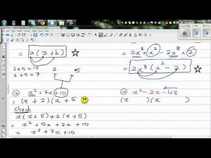 Expanding and factorising algebraic expressions