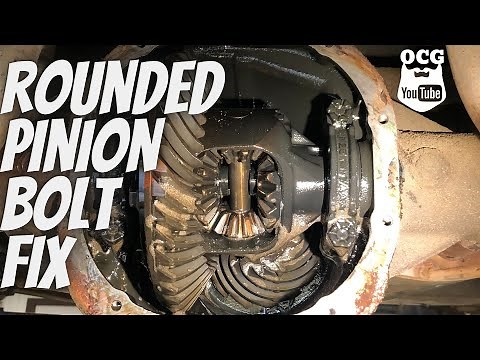 How to remove a pinion shaft bolt with a rounded head
