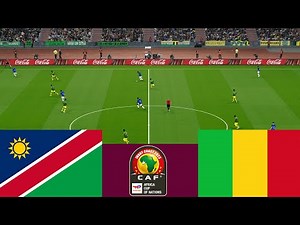 Mali 0 vs 0 Namibia CAF 2024 match highlights - Video game simulation PES 2021