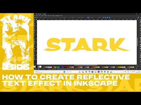 How to create reflective text effect in inkscape