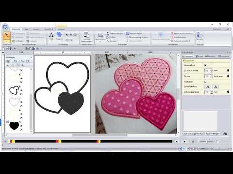 PE design - Mehrteilige Applikation mit Satinrand