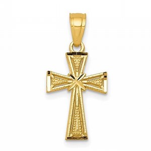 Finest Gold 10K Yellow Gold Cross Pendant - Walmart.com