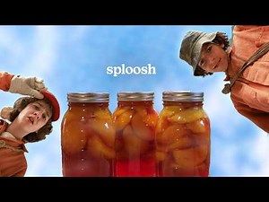Making sploosh from HOLES 🍑 (Spiced Pickled Peaches Canning Recipe)