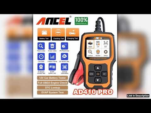 ANCEL AD410 PRO Code Reader Battery Test Check Engine With Full OBDII Function Car Diagnostic