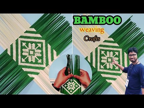 Bamboo weaving Crafts/how to make bamboo mat/weaving tutorial