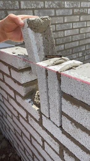 #asmr #mortar #bricklaying #bricklayer #masonry #construction #bouwen #maurer #newbuild #contractor #satisfying #ventilation #vent #airventilation | Dutchbricklayers