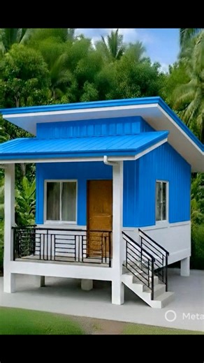 Metal cladding small house design. | Small house design