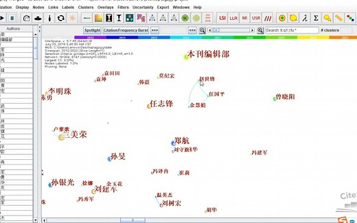 citespace作者合作网络分析操作与解读