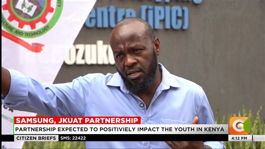 Samsung Jkuat partnership: 240 Kenyans to benefit from advanced AI and coding skills Makgato: We believe we'll impact the youth of Kenya #CitizenBriefs | Citizen TV Kenya