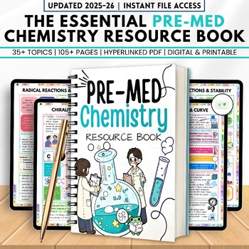 Pre-Med Chemistry Resource Book, MCAT, Nursing Study, Chemistry Notes, PDF