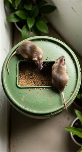 Shocking! Mouse climbs barrel for food, trap fails hilariously #mouse #trap #funny