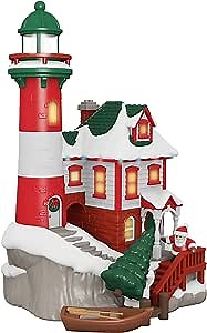 Hallmark Keepsake Ornament 2019 Year Dated Luminous Lighthouse Musical Tabletop Decoration with Light (Plays Christmas is Coming Song)