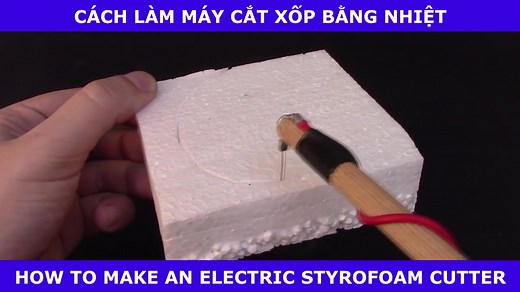How To Make An Electric Styrofoam Cutter #how #howto #howtomake #make #diy #electric #styrofoam #cutter #cut #chinhkhang