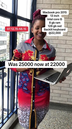 Macbook pro 2015 13 inch Intel core i5 8 gb ram 128 gb ssd Backlit keyboard @22,000 Call or whatsapp 0712704815