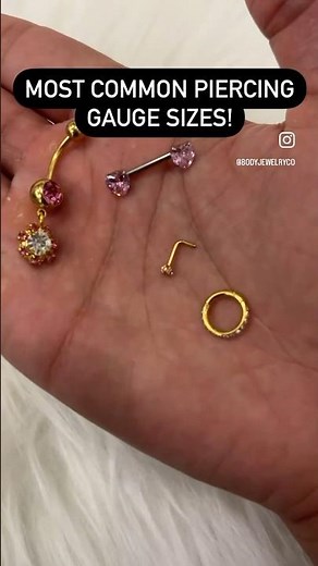 Most common piercing gauge sizes!