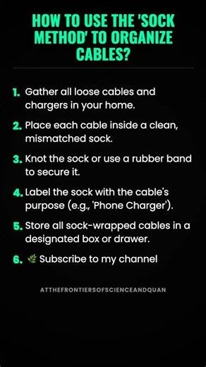 How to use the 'Sock Method' to organize cables? #ad (Verify Info)