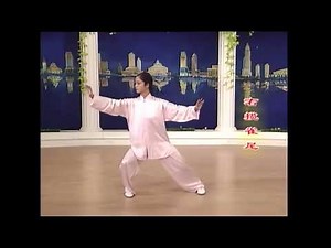 24-step Yang Tai Chi form - Front View - 3 consecutive routines with Chinese instructions