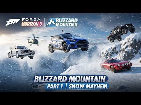 Forza Horizon 3 - Blizzard Mountain Part 1 | Helicopter Drop Race + Quattro S1 Snow Mayhem
