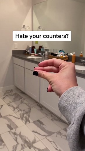 DIY Faux Marble Counters with Epoxy Kit | Bathroom Renovation