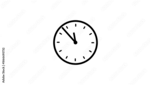 A simple and modern clock icon representing time, schedule, deadline, alarm, countdown, and time management concepts. Perfect for UI/UX design, mobile apps, websites, dashboards,