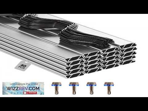 VEVOR Greenhouse Spring Wire and Lock Channel 40 Packs 6.56 ft PVC Coated