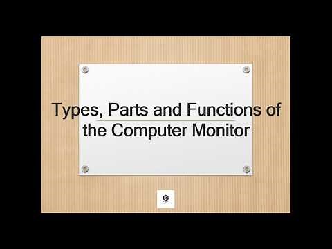 Types, Parts and Functions of the Computer Monitor