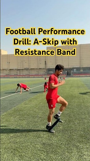 Football Performance Drill: A-Skip with Resistance Band